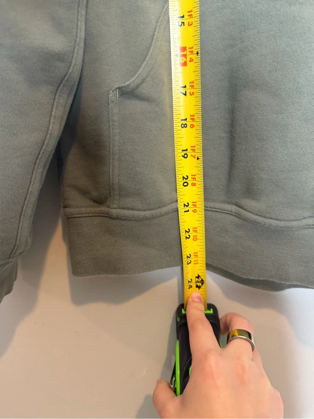 Lululemon All Yours Hoodie Terry Grey Sage Size 2 Green Pullover Sweatshirt